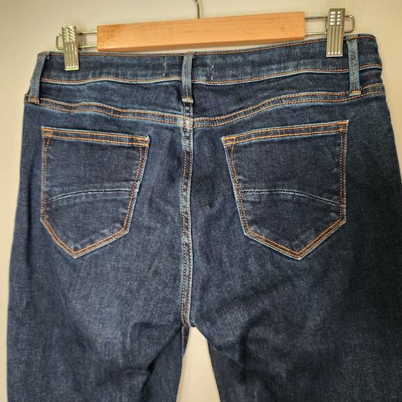 Driftwood Jackie Skinny Jeans Dark Wash Plaid Distressed Denim 28 - Picture 6 of 10